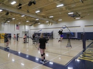 volleyball training equipment and volleyball drills with the edge pro volleyball trainer